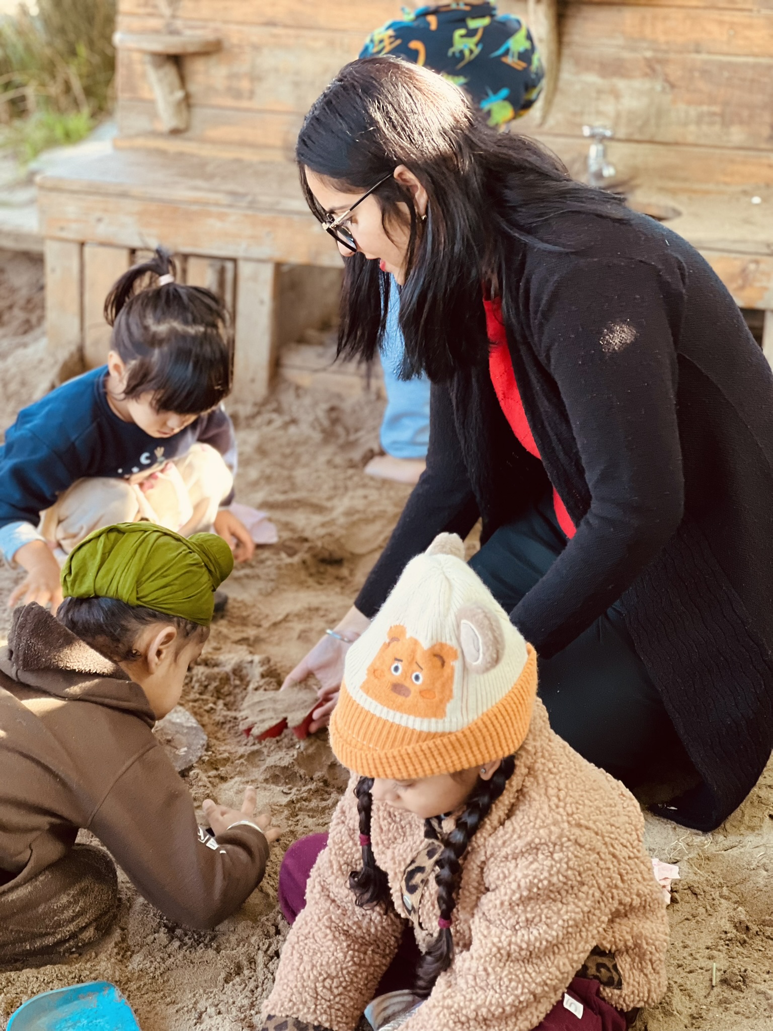 Children enjoying play-based learning together